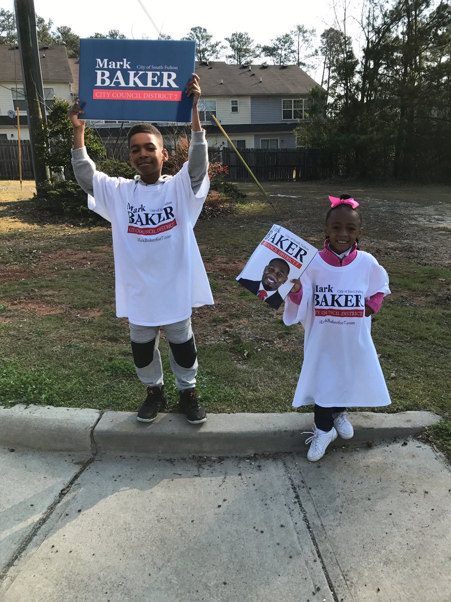 BakerForSFulton's tweet photo. Thank you residents of District 7 for your vote today! https://t.co/wvrolrFcqG #MarkBakerFor7 #BakerForSouthFulton https://t.co/hpqErpgjFA