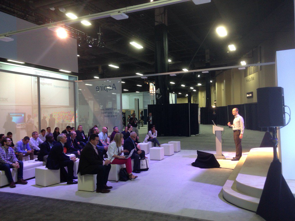 jpesot's tweet image. Chris Lazzaro presenting #garagemethod #ibmdevops to a packed house at #interconnect2017