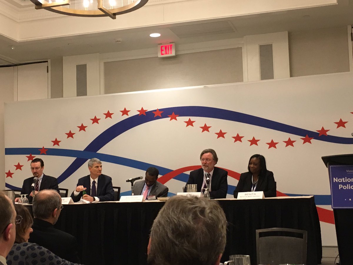 WEForg's tweet photo. John Goodin, Peter Grevatt, Andrew Sawyers, Jeff Lape &amp; Benita Best-Wong, @EPA fly-in panelists. #WaterWeek2017 https://t.co/SIvKLeG4Bn