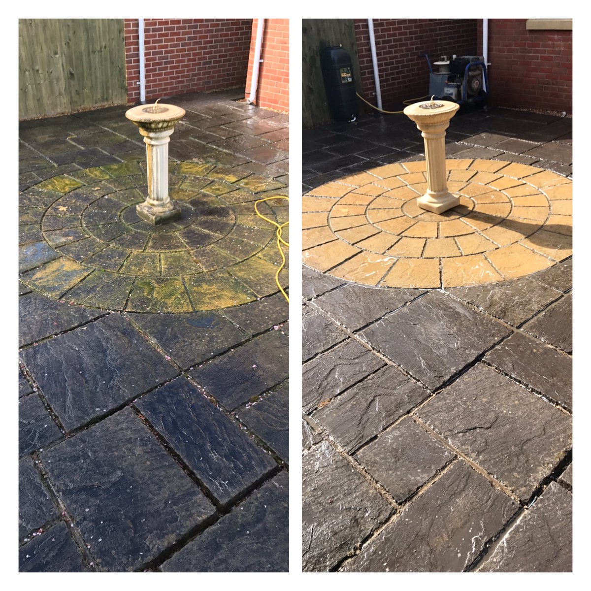 asynchy_dnb's tweet photo. A very nice job today. Are you a victim of algae & dirt on your home just like this? Get in touch. #renderclean #gardenclean https://t.co/59YZPWTEal