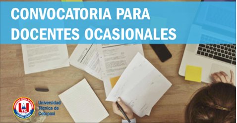 utcCotopaxi's tweet photo. La UTC abre la convocatoria para docentes ocasionales, más información en el siguiente enlace: https://t.co/LyWJnqRVPB https://t.co/deztjzzdT2