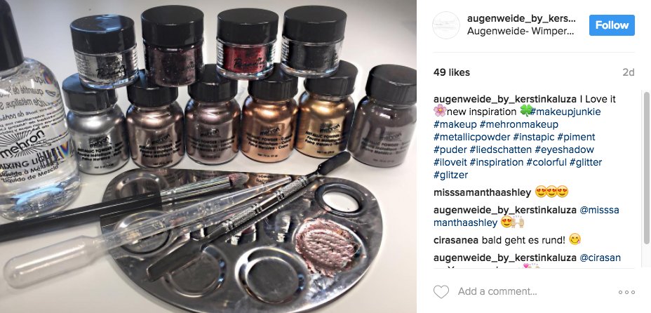 mehronmakeup's tweet photo. Get inspired by #ParadiseGlitter #MetallicPowder & #MixingLiquid - Ke Kaluz has! #metallicmakeup #glitter #inspiration https://t.co/RBSWP9oKqY