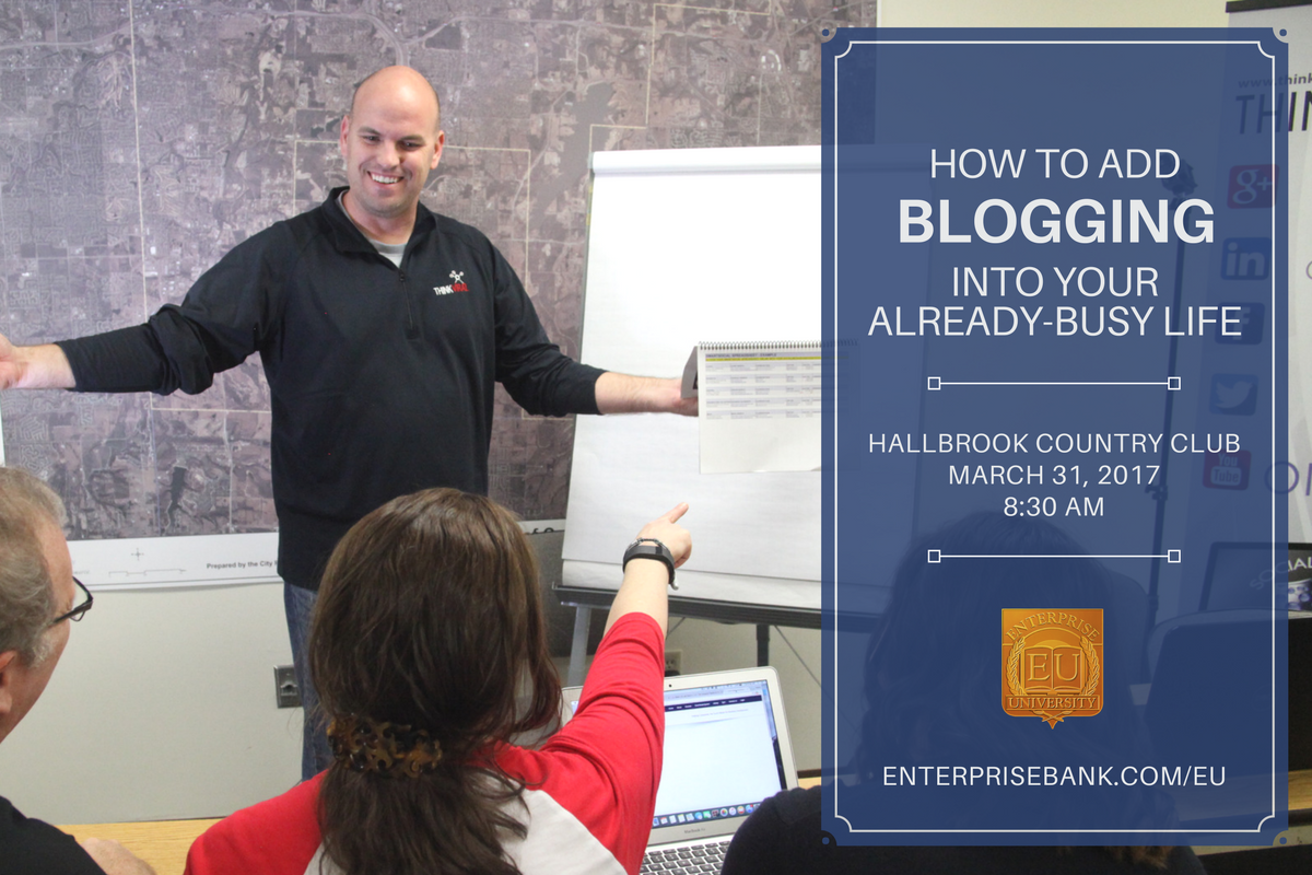 CoachAllam's tweet image. Too busy for your #companyblog? I&apos;ll help you save time &amp;amp; headaches at this upcoming @EBT_KC training. Register: bit.ly/2naMCvR