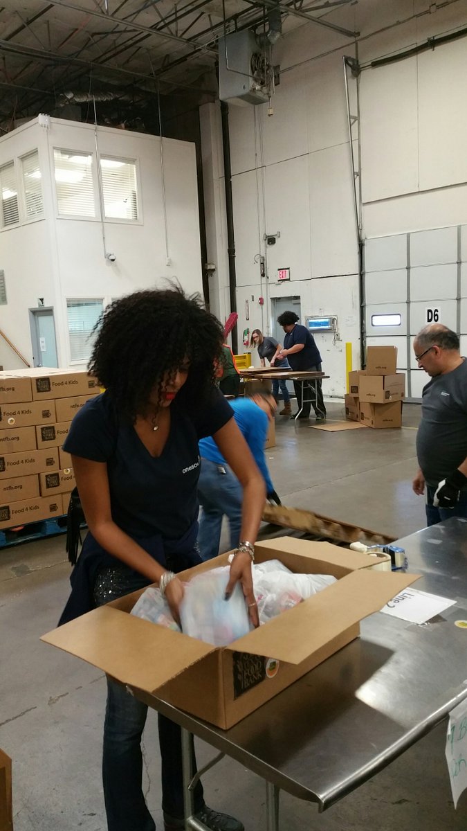OneSourceV's tweet photo. OSV team members prepare healthy snacks at the @ntfb as part of the Food 4 Kids program. #OSVValues https://t.co/Oz0fvRhFuE