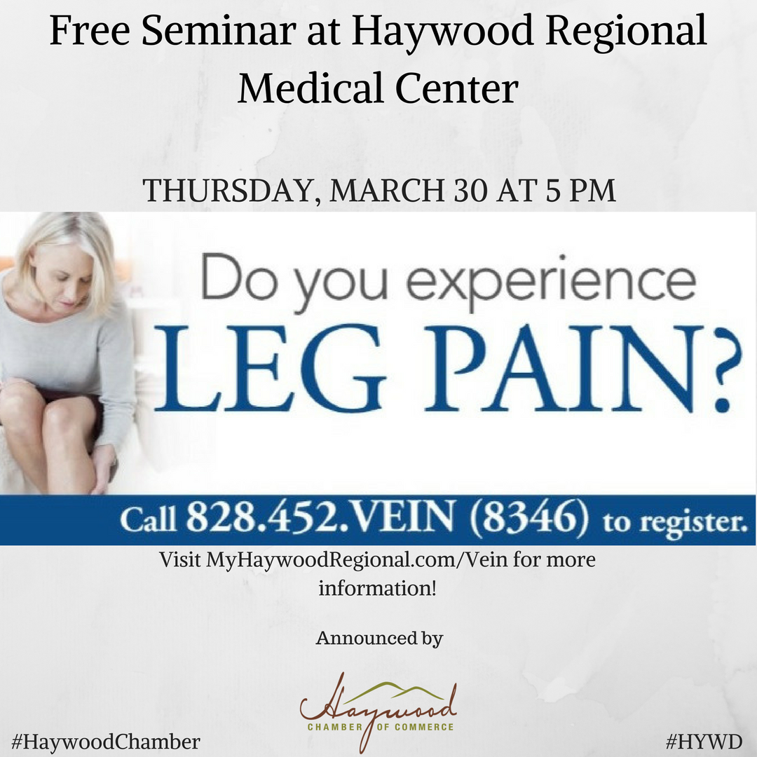 Haywoodchamber's tweet photo. Free Tired Leg/Varicose Vein Educational Program Mar 30 at HRMC. For more info go to https://t.co/SXezZFj2ZC #health #hywd #healthyhaywood https://t.co/qMk2pbSvAt