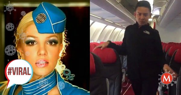 Milenio's tweet photo. ▶️ VIDEO: Sobrecargo recrea 'Toxic' de Britney Spears 😂
 #Viral https://t.co/rnby5RoXx4 https://t.co/9KXfPAxHOu