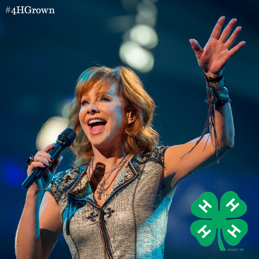 reba's tweet photo. I’m raising my hand as a #4HGrown alum &amp; to help @4H empower the next generation of #TrueLeaders: https://t.co/8v4RtmWsaL https://t.co/qLyxWRAGmN