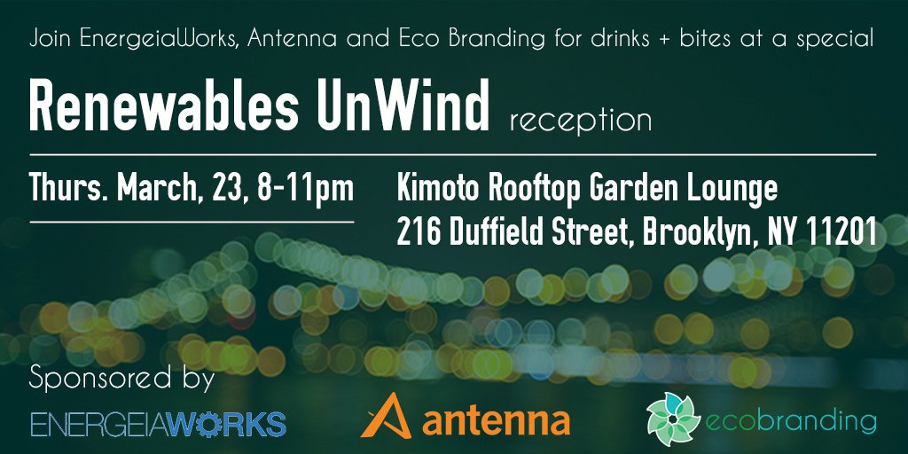Come to Brooklyn for #Intersolar, stay in #BK for Renewables UnWind: bit.ly/2mMGPZO
