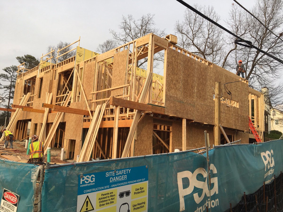 Construction at Moda Decatur townhomes is in full swing! We are going vertical with building one. #psg #construction #decatur #townhomes