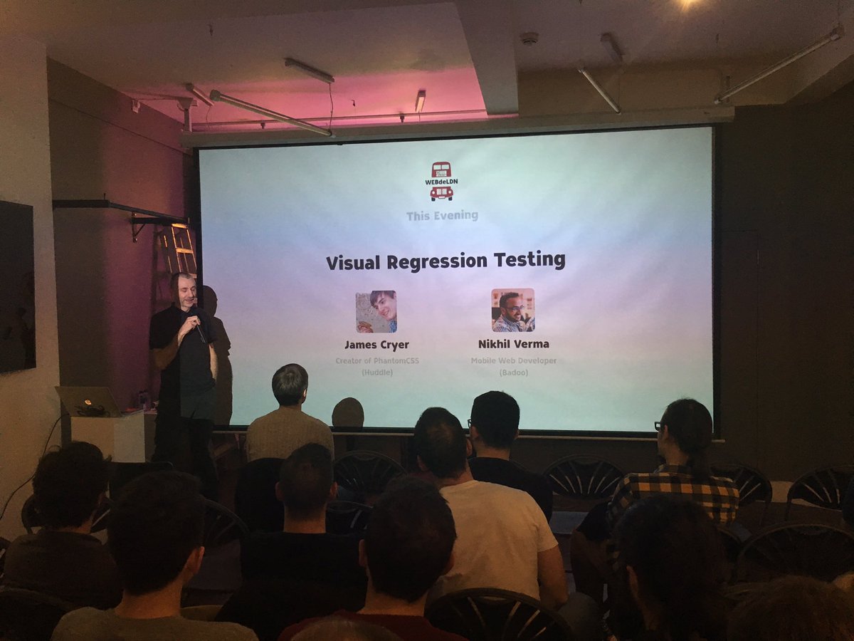 webdeldn's tweet image. @NikhilVerma and @jamescryer will be on stage soon #visualregressiontesting @BadooTech @huddle