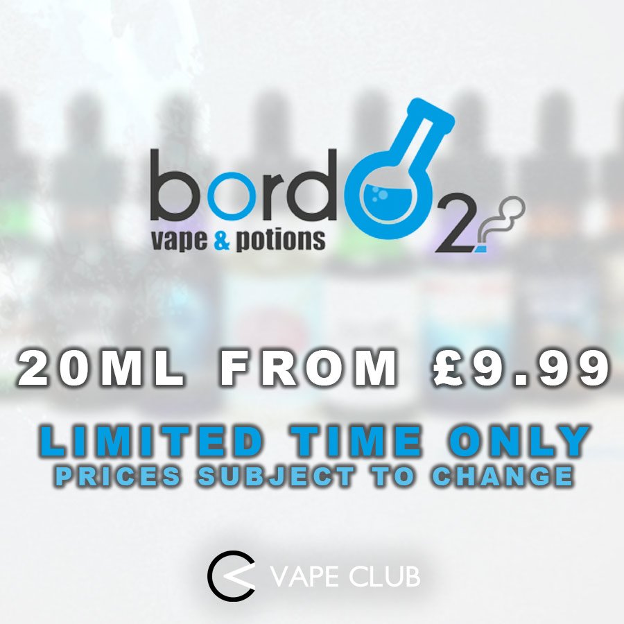 vapeclub's tweet photo. Bord O2 - 20ml For £9.99
https://t.co/9jSyhCU7RN
#vapeclub #vapeclubuk #vape #vapeuk #ecig #bordo2 https://t.co/fpqsOwBEA5