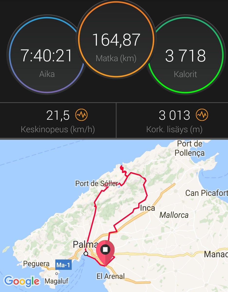 KonuVee_'s tweet photo. Camp Mallorca Day 5. Tänään "normi" urheilijan työpäivä kiky-lisällä maustettuna toimistolla. Vihdoinkin 3k kerhoon! #mtbofi #pitkääsiivuu https://t.co/JUSWjdbJjH