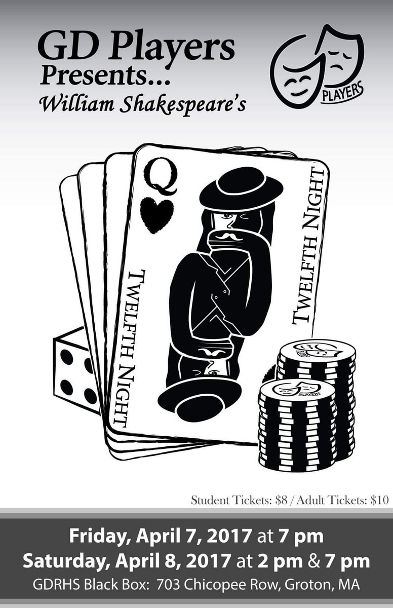 gdplayers's tweet photo. Thank you @michaeleps5 for our wonderful advert! #gdrsdchat #gdstrong #TwelfthNight #shakespeare @jleung10 April 7 & 8. https://t.co/7253uHCgji