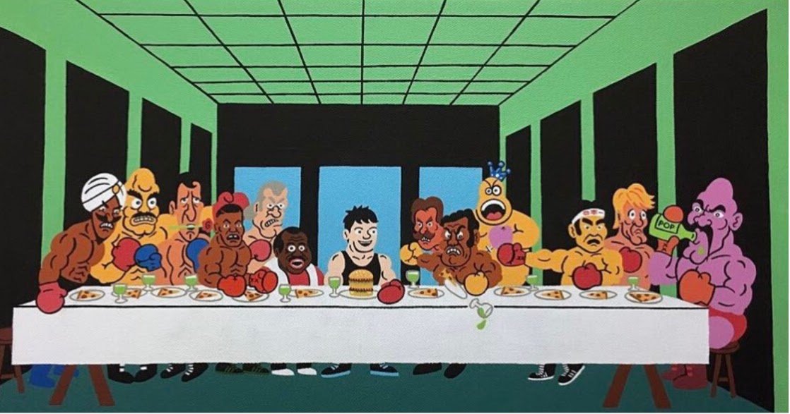 GeekTimeNews's tweet photo. Haha. Love this #Nintendo Punch Out last supper :) https://t.co/ZWB69Py5on https://t.co/h1QNYotkhx
