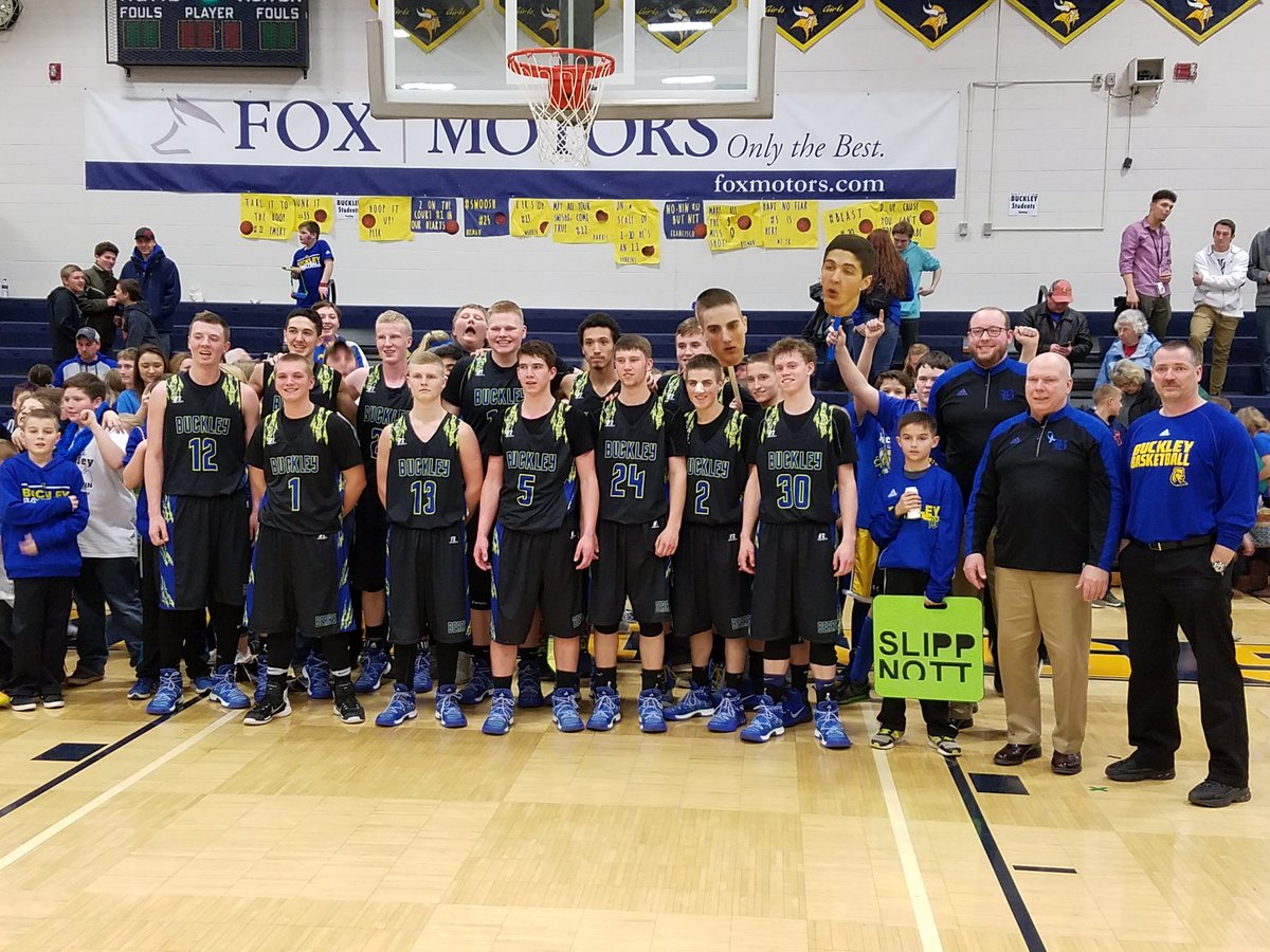 BuckleyBears's tweet photo. Buckley Bears are Breslin bound with a 48-37 quarterfinal victory over Tri-Unity. Go Bears! https://t.co/hjtIEbuMF8