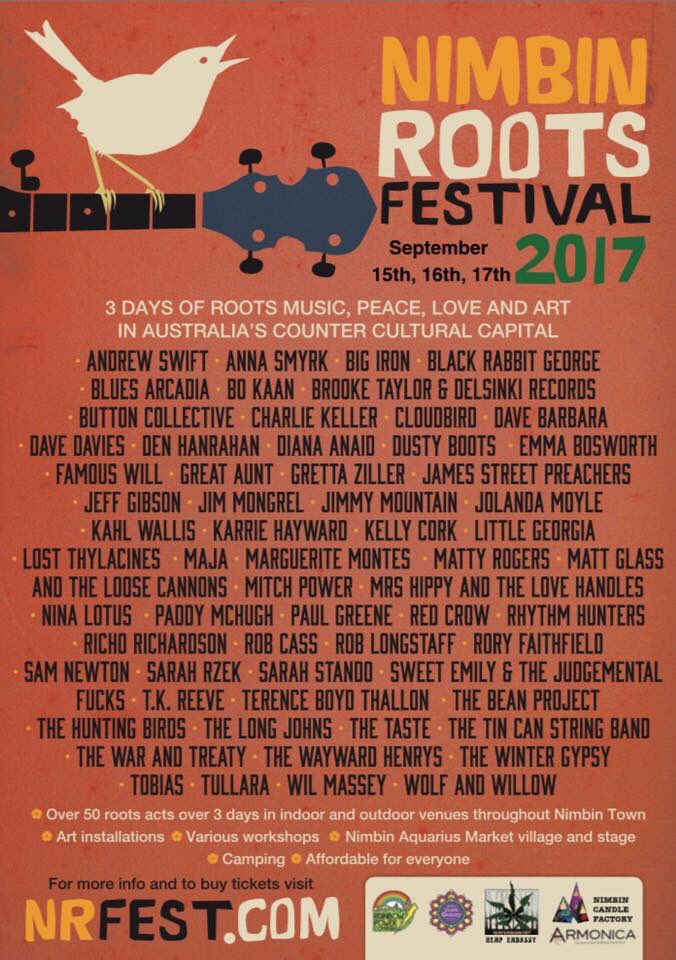 Announcement // I'm playing Nimbin Roots Festival as part of my national tour #Nimbin #NimbinRootsFestival #tour