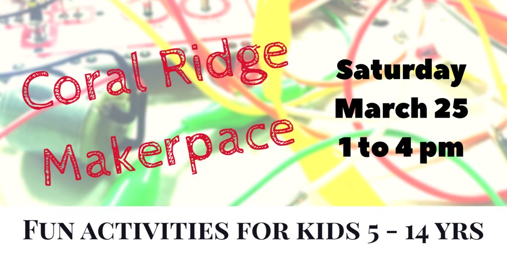 ActivelearnerIA's tweet image. Free Pop-Up Makerspace at the Coral Ridge Mall Saturday 1 - 4