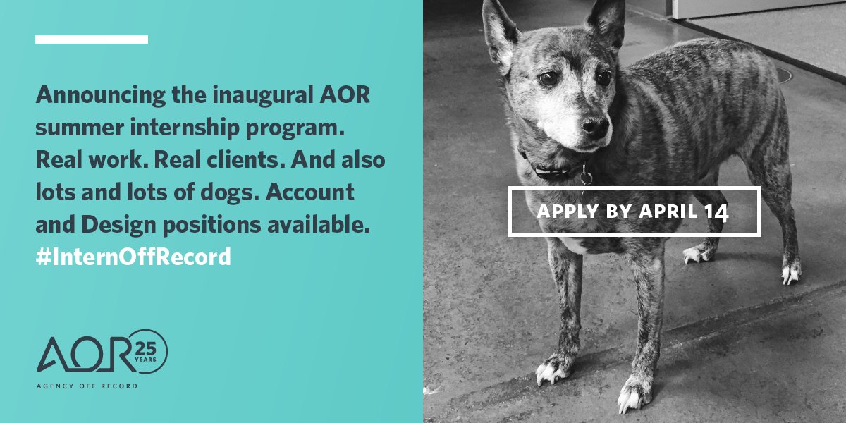 AOR_Inc's tweet photo. Introducing the inaugural AOR summer internship program. https://t.co/Luo0EycouF #internoffrecord https://t.co/9OfFOBVKSh