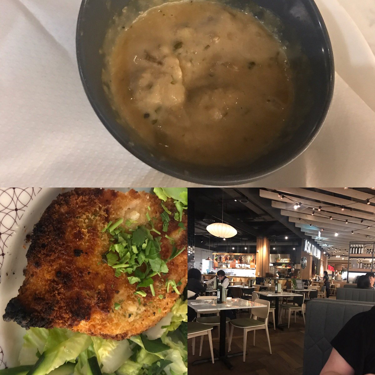 An extremely disappointing meal at @ASKItalian @intueldonsquare , very quiet and still the worst food I've attempted to eat in a long time.