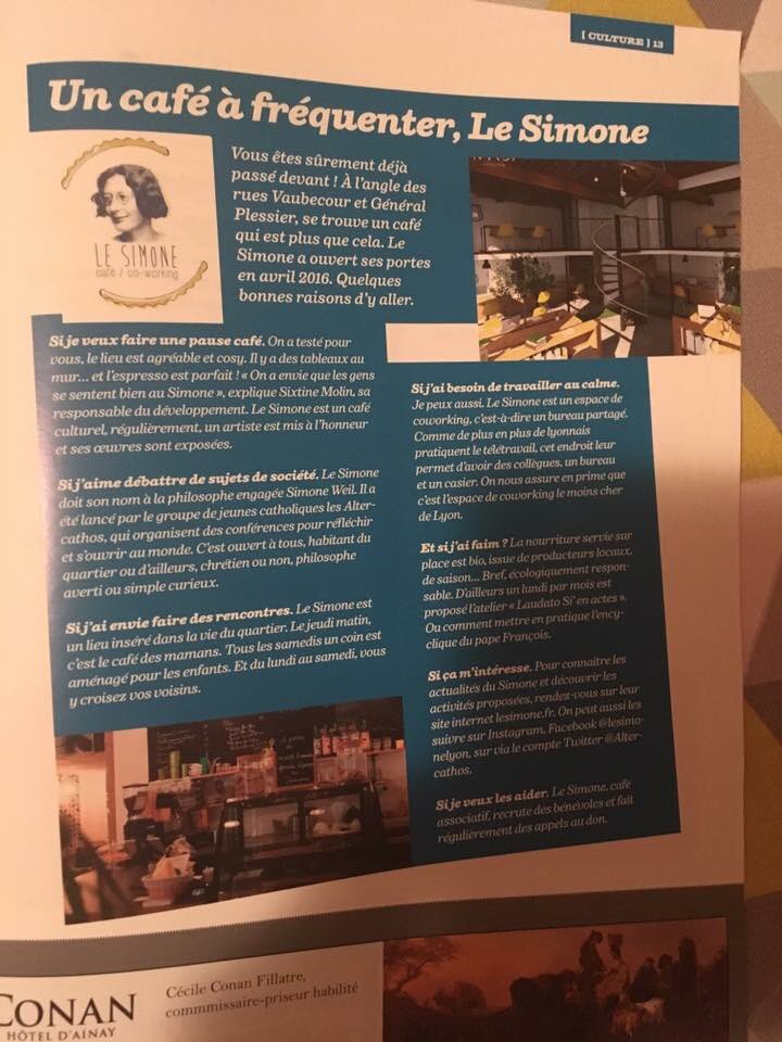 Altercathos's tweet photo. Ca parle du Simone dans la presse lyonnaise. https://t.co/TBvTeCWBxR