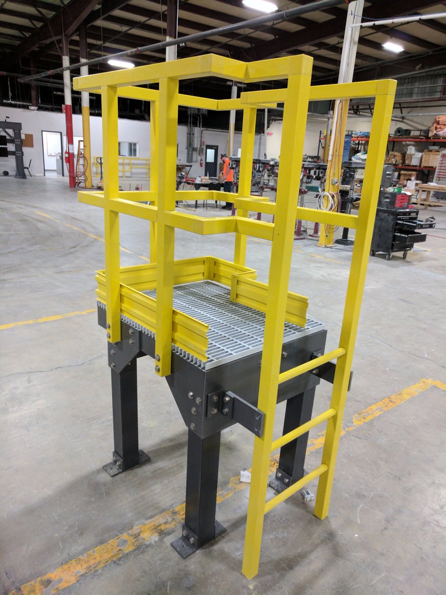 Advantic_LLC's tweet photo. This platform is for an EXTREMELY corrosive facility where steel was being used, it corroded thru. Do your worst @RustyVonRust #FRP #norust https://t.co/lHarKtwUu2