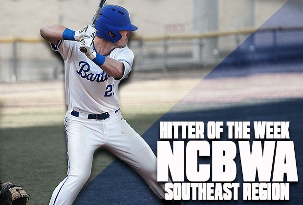 BartonAthletics's tweet photo. BASE: Congrats to Barton's @websterad23 on being named the NCBWA Southeast Region Hitter of the Week! #BartonPride https://t.co/wtx6txaHy1