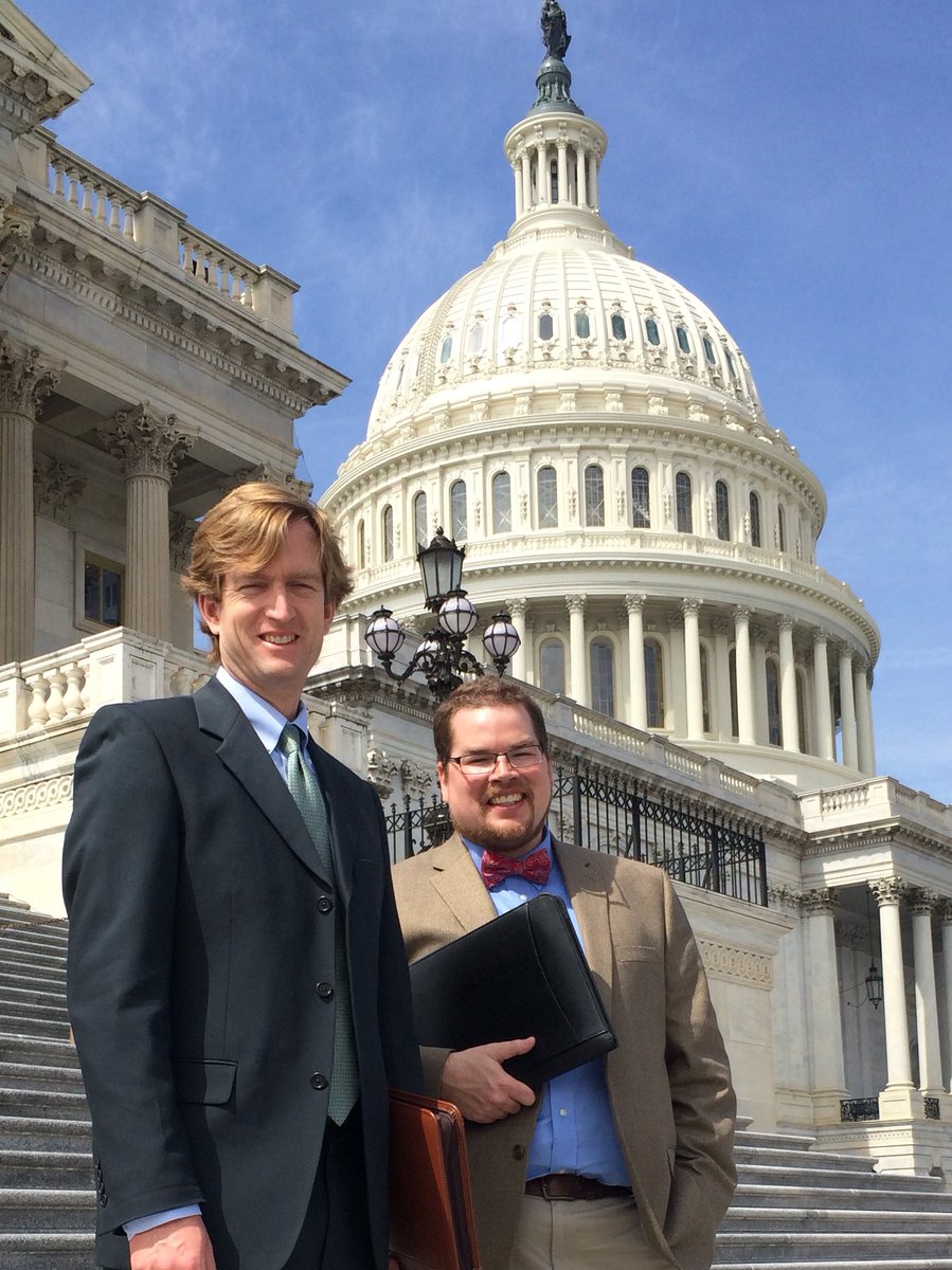 ESA_org's tweet photo. Successful #ClimateScienceDay on Capitol Hill with @DukesJeff of Indiana and Aaron Kennedy of North Dakota #climatescience2017 #ESA_policy https://t.co/H4BaZAQ6jM