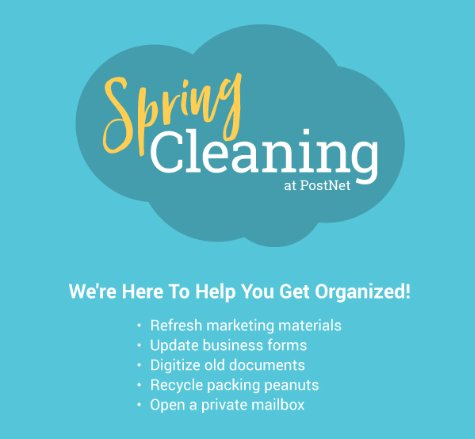 PostNetIL106's tweet photo. Spring is here-it's time to get organized! At PostNet we're ready to help you with choice services this month.
https://t.co/H30SOowx5P https://t.co/yi7cQcGlt9