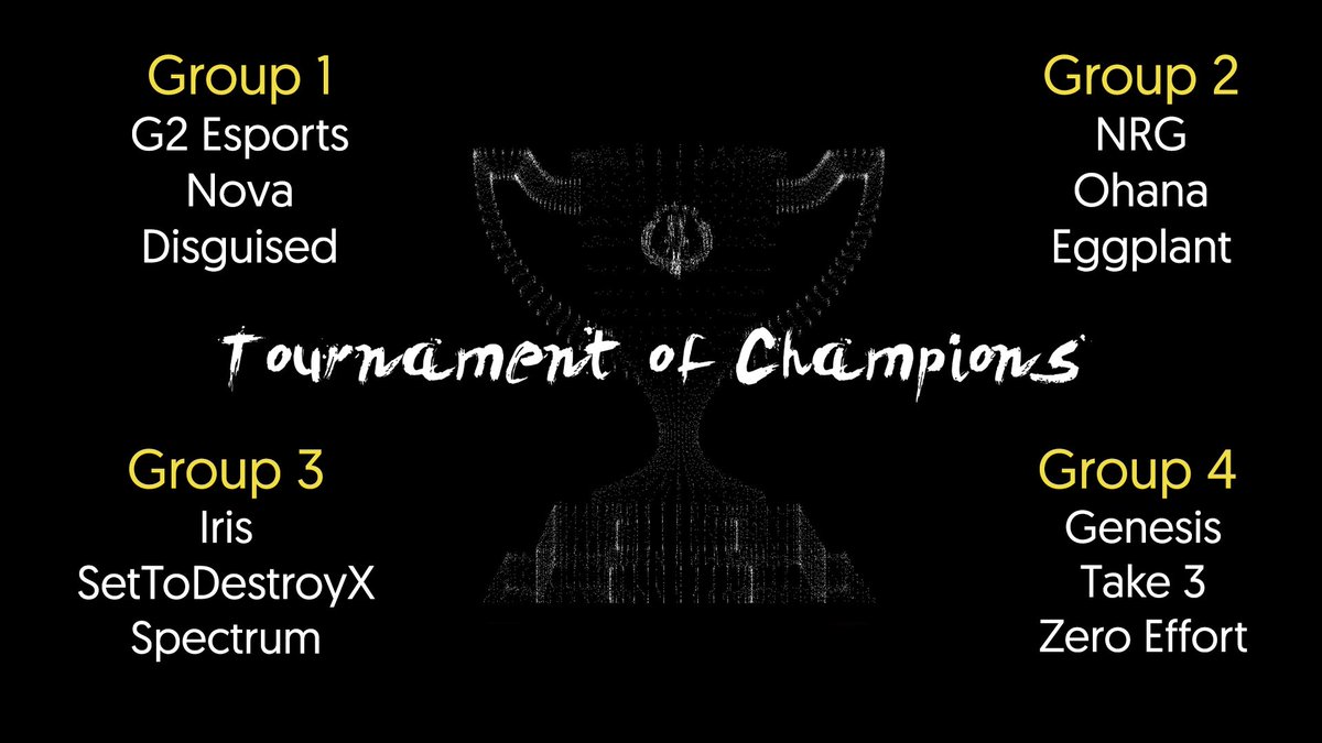 ShiftProLeague's tweet photo. Groups for The Tournament of Champions 🏆

Catch all the @RocketLeague TONIGHT! 

Starting at 7:30 PM EDT on @Twitch
https://t.co/K5bOcdyWZh https://t.co/tdqqR6EIPD