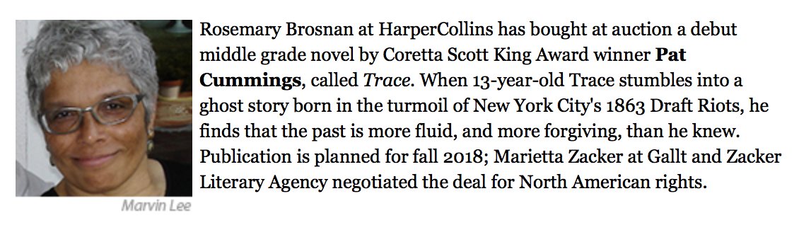 Look forward to everyone reading TRACE by <a href="/PatCummingsBook/">Pat Cummings Books</a>! CONGRATULATIONS, Pat &amp; @rosemaryhb! <a href="/HarperChildrens/">HarperKids</a> (via <a href="/PWKidsBookshelf/">PWKidsBookshelf is now on Bluesky</a>)