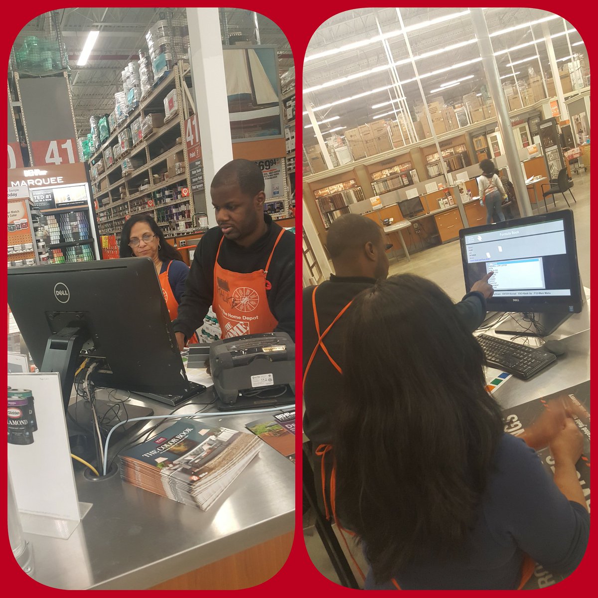 ladykap67's tweet photo. Superstar Malik taking some time to learn new things in paint by superstar Gail #specialtytuesday #homedepot #trendingorange #store1225 https://t.co/Uap9UyGX9C