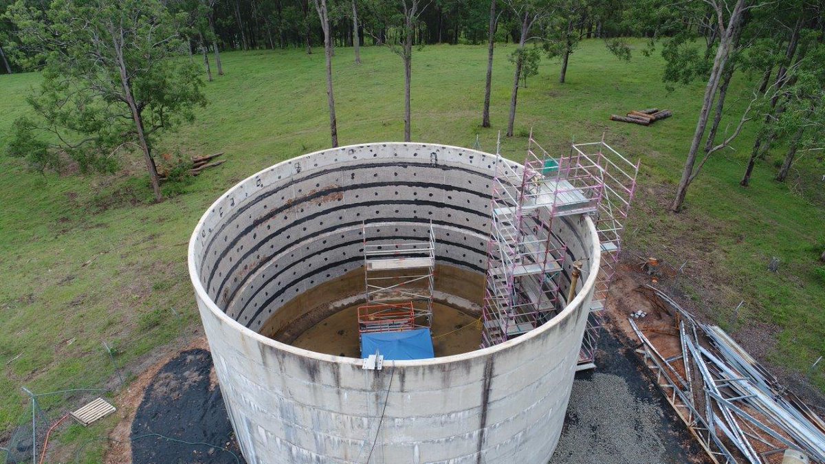 KyogleCouncil's tweet photo. Work has started on the upgrade of the Geneva Reservoir. It will include cleaning and sealing the reservoir and adding a new roof. https://t.co/lukMS7xSpU