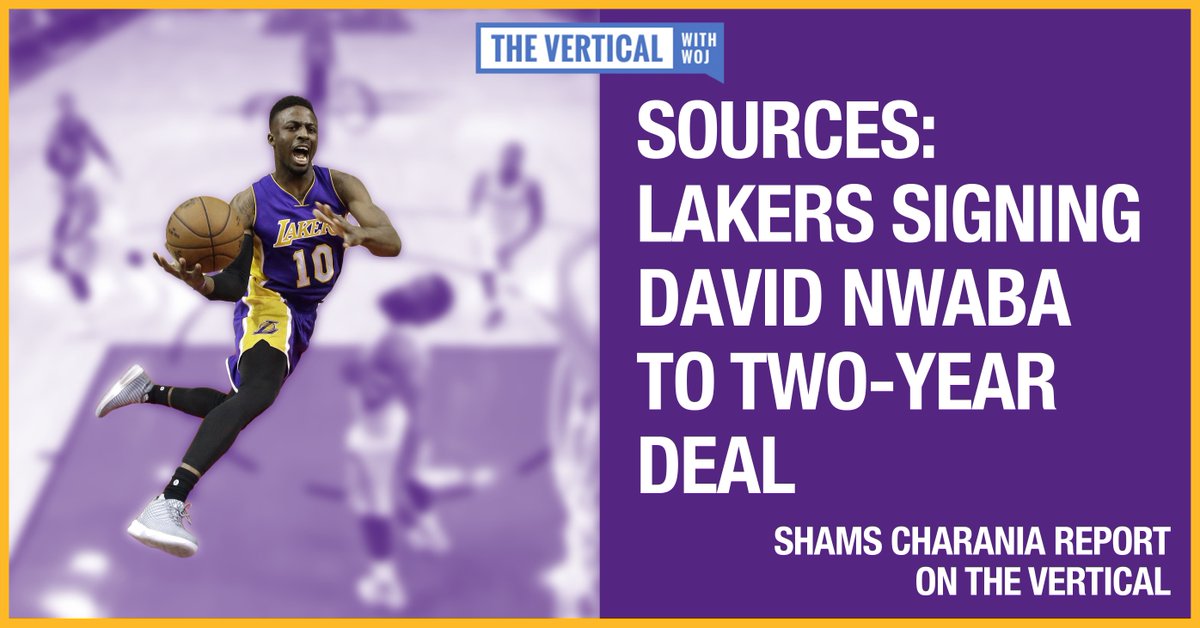 Balldontlie's tweet image. Sources: After pair of 10-day contracts, Lakers signing David Nwaba to two-year deal. @ShamsCharania report. yhoo.it/2mRLXgi