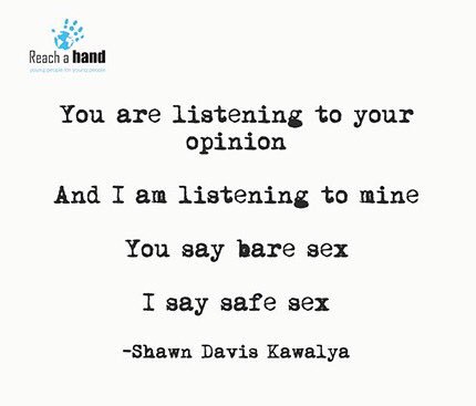 reachahand's tweet photo. March 21 is #WorldPoetryDay and @daviskawalya's brilliant poem about safe sex that made us fall in love with #Poetry https://t.co/YTwBVXAt2W https://t.co/VfylpN8YnF