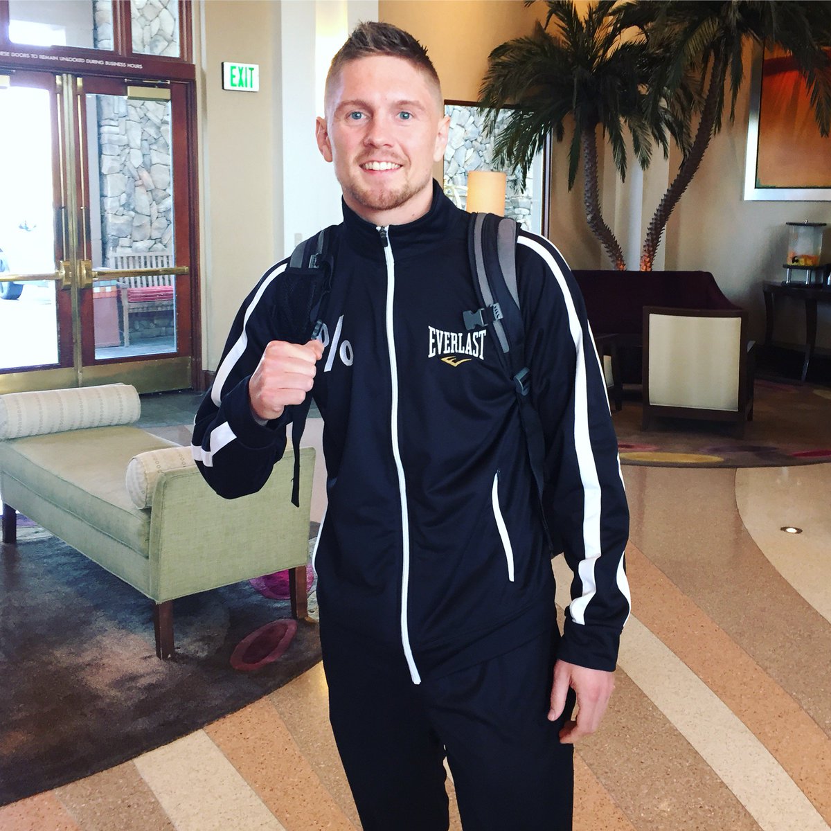 Team Quigley has arrived at Fantasy Springs #FightWeek #March23 #StrapSeason 👊🏼🇮🇪☘️