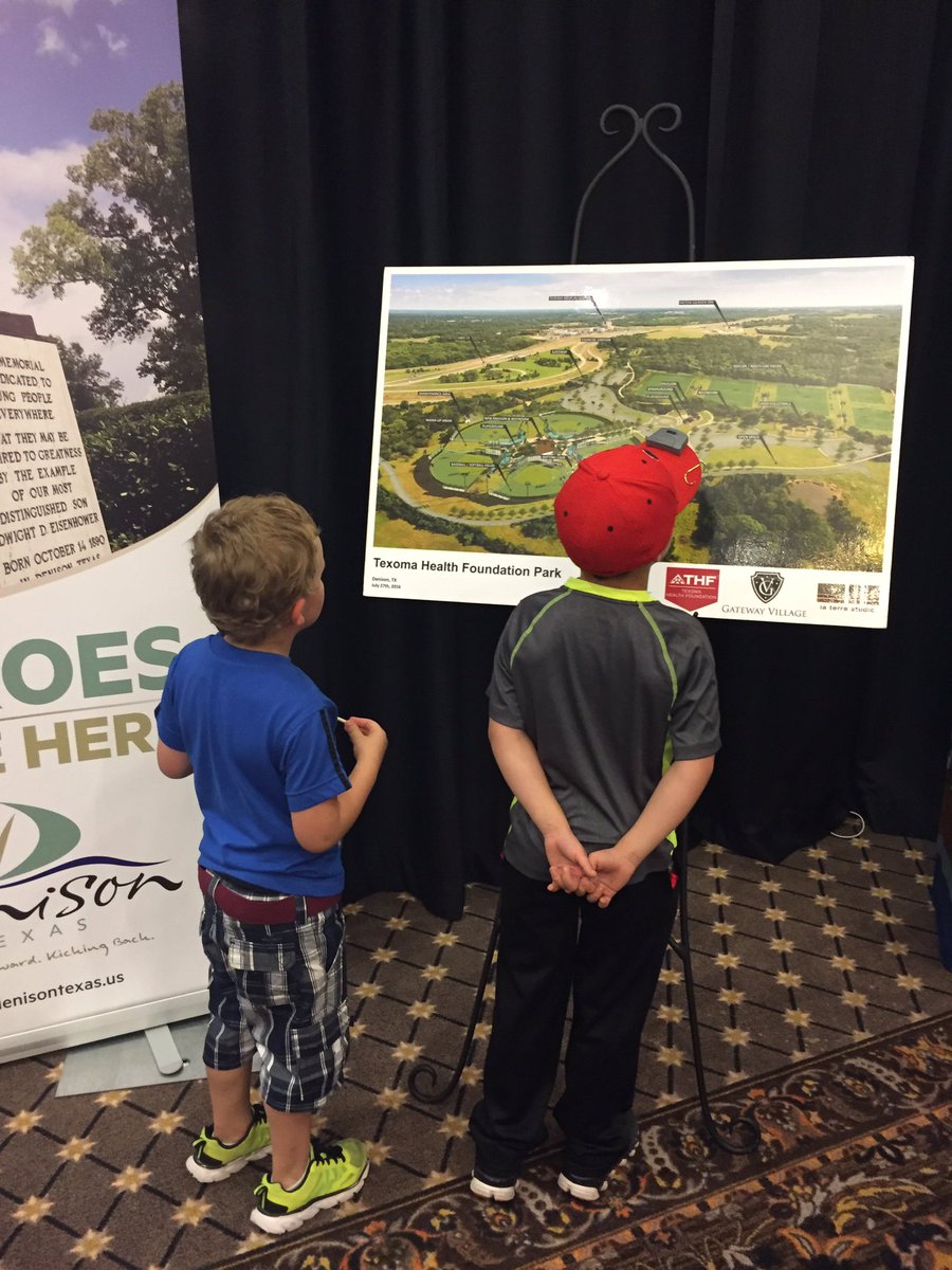 texomahealth's tweet photo. Loved watching these 2 check out our #THFPark board at the Texoma Home Builders Home &amp; Garden Show #LifeActivated https://t.co/E0Ff4PfHzq