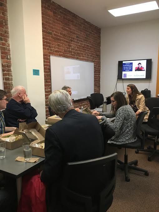 nextspacesf's tweet image. Members learning and lunching with @EarlyGrowthFS here at @nextspacesf, as we discuss startup fundraising tactics.  #coworking
