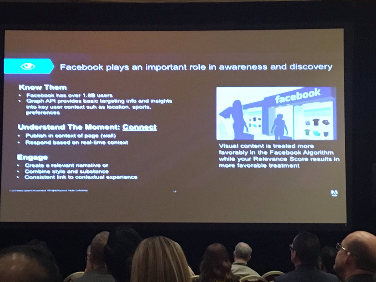 Facebook visual content influencing purchasing decisions. Reminds me of my <a href="/TAGGSco/">TAGGS</a> days. #adobesummit