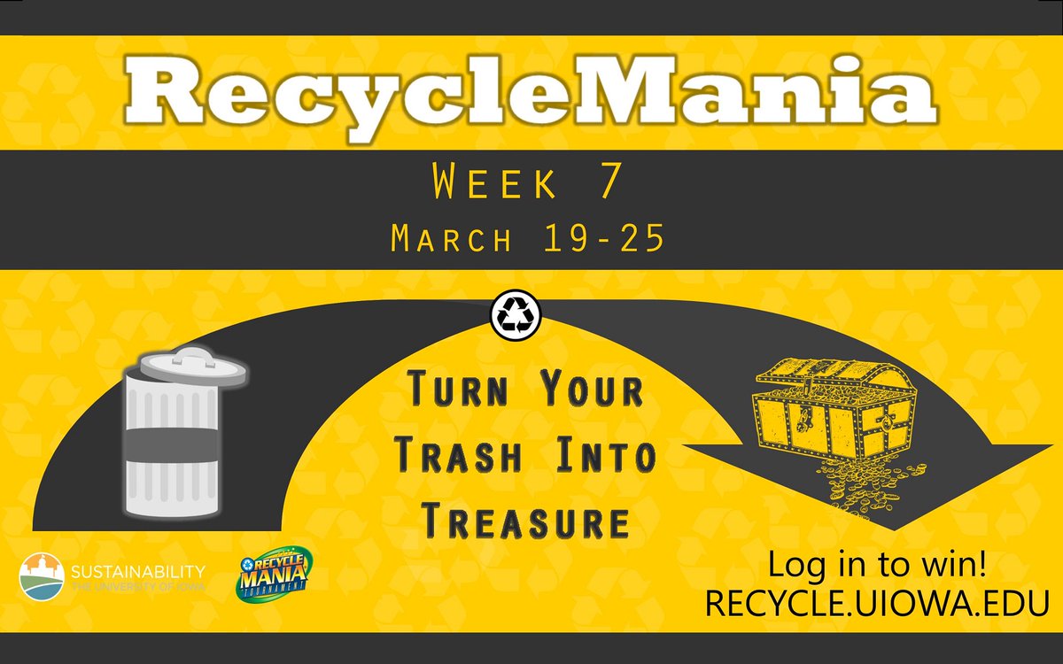 sustainUI's tweet photo. It's Week 7 of #RecycleMania2017 @uiowa Check out some ways you can #reuse &amp; turn trash to treasure https://t.co/TPUfjZSgIp 💎♻️ https://t.co/m1tOyC9TDr
