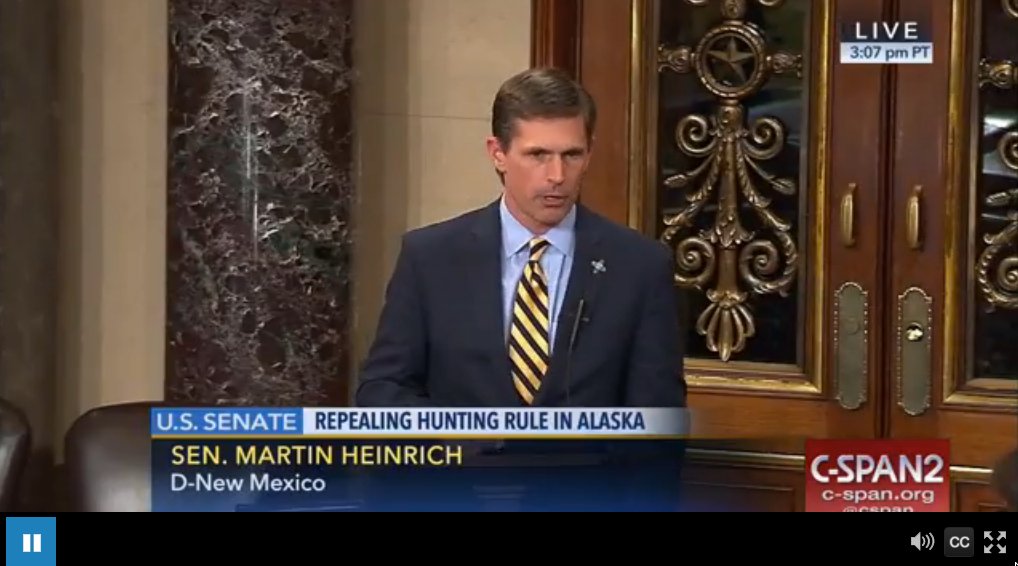 Thank you Senator <a href="/MartinHeinrich/">Martin Heinrich</a> for standing up for wildlife refuges and asking your colleagues to oppose SJR18. #NoOnSJR18