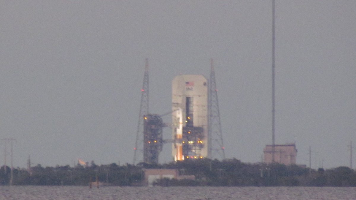 NASA_Nerd's tweet photo. What a beauty of a rocket. Prelaunch photos of @torybruno @ulalaunch #DeltaIV with #WGS9 on Space Launch Complex 37. https://t.co/BtSmB9vcAh