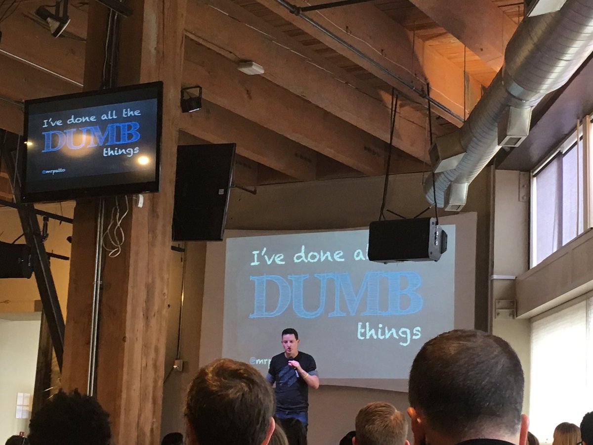 eray_mccaul's tweet photo. @mrpatto reminding all of us about the importance of sharing our mistakes. #supconf2017 #supconf https://t.co/94OYQRLnTz
