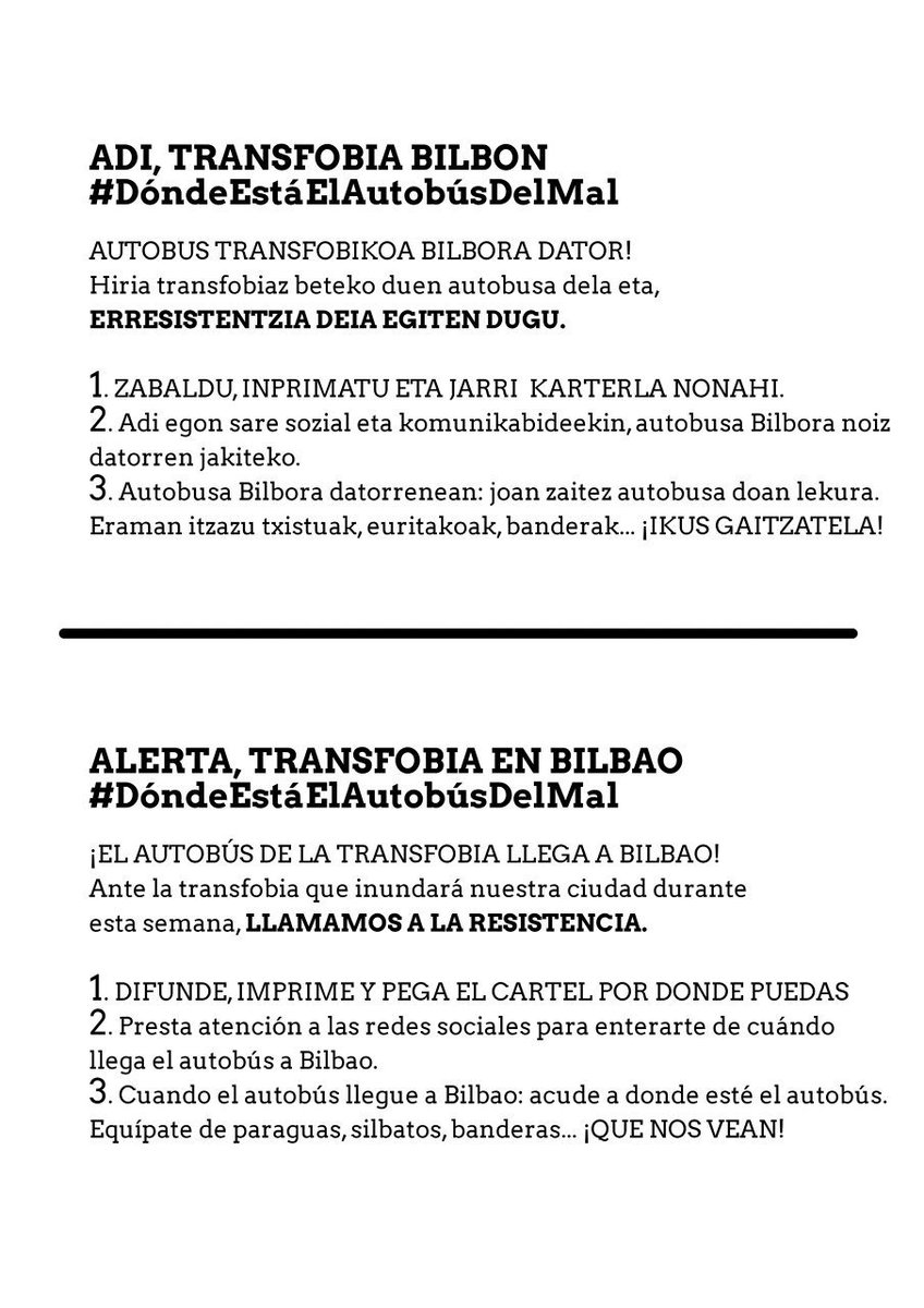 kitzikan's tweet photo. Ez dira pasako! Transfoboak Euskal Herritik kanpora! https://t.co/UQqfKGO9HF