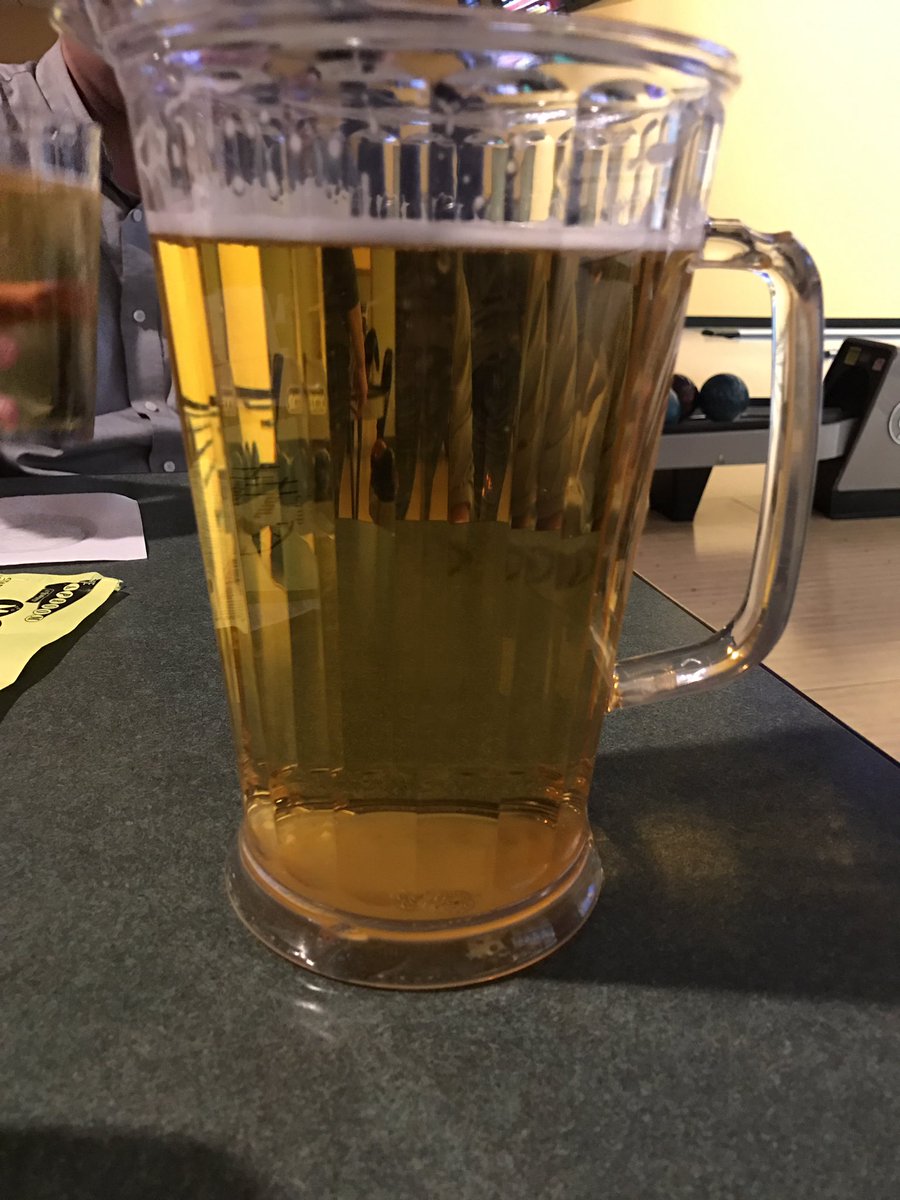 RunHumpRun's tweet photo. The beer league said first drink is on them. So I got a pitcher 😂😂 https://t.co/P07wTCIr2p