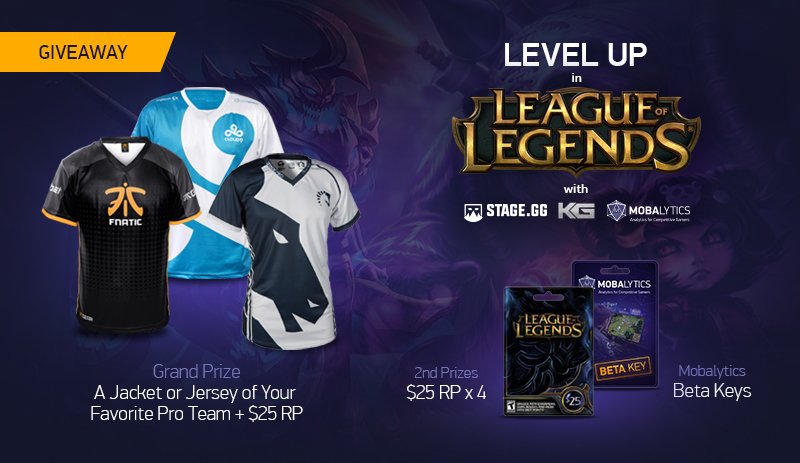 Mobalytics's tweet photo. RT, Follow and Enter Here: https://t.co/FDqzJDzBLt

#LeagueOfLegends Giveaway Powered By @MobalyticsHQ &amp; @stagegg 
#lcs #giveaway https://t.co/kt31tJkEly