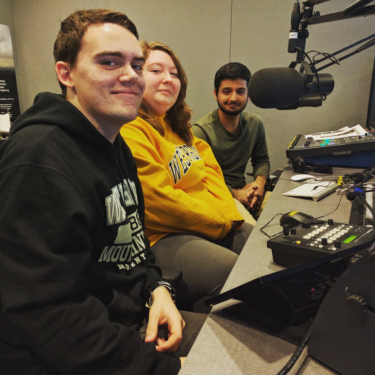 JordanHallow's tweet photo. Just had a quick recording session for the @wvugdc podcast coming out soon with Ahmed and @Lyadii !! https://t.co/BWajGcPgdh