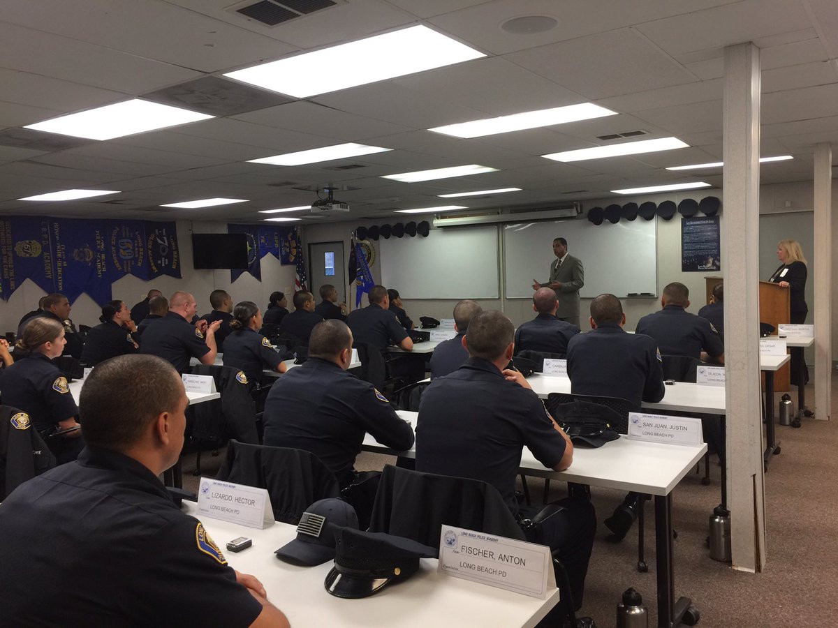 LBPoliceFoundat's tweet photo. Congrats police academy class # 90! @LBPoliceFoundat honoring them with a gift- drug id guides. We'll see you Thursday for graduation! #lbpf https://t.co/cePztn9dZs