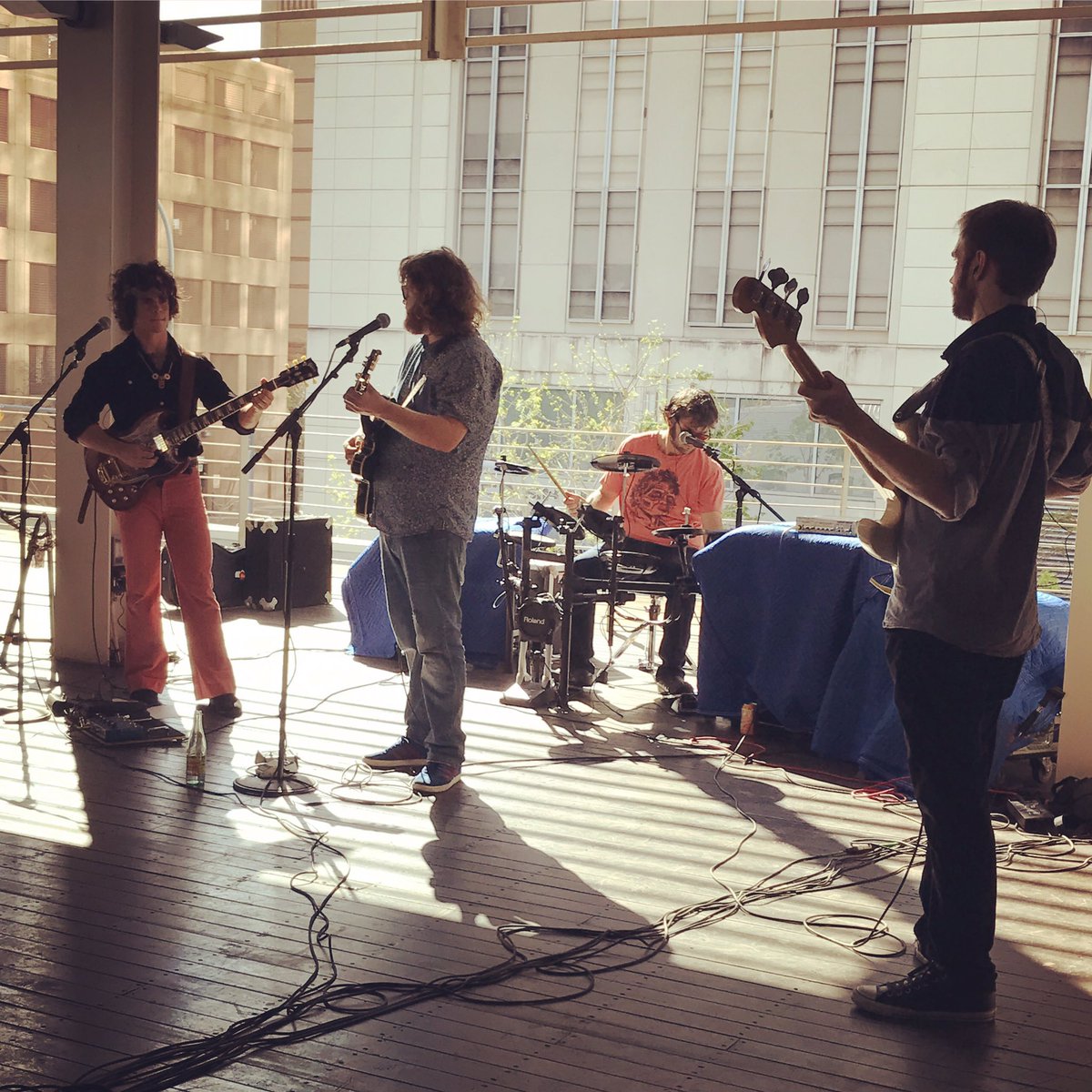 Jam on the roof with <a href="/JamTherapy/">Jamie</a> <a href="/BrazosHall/">Brazos Hall</a>