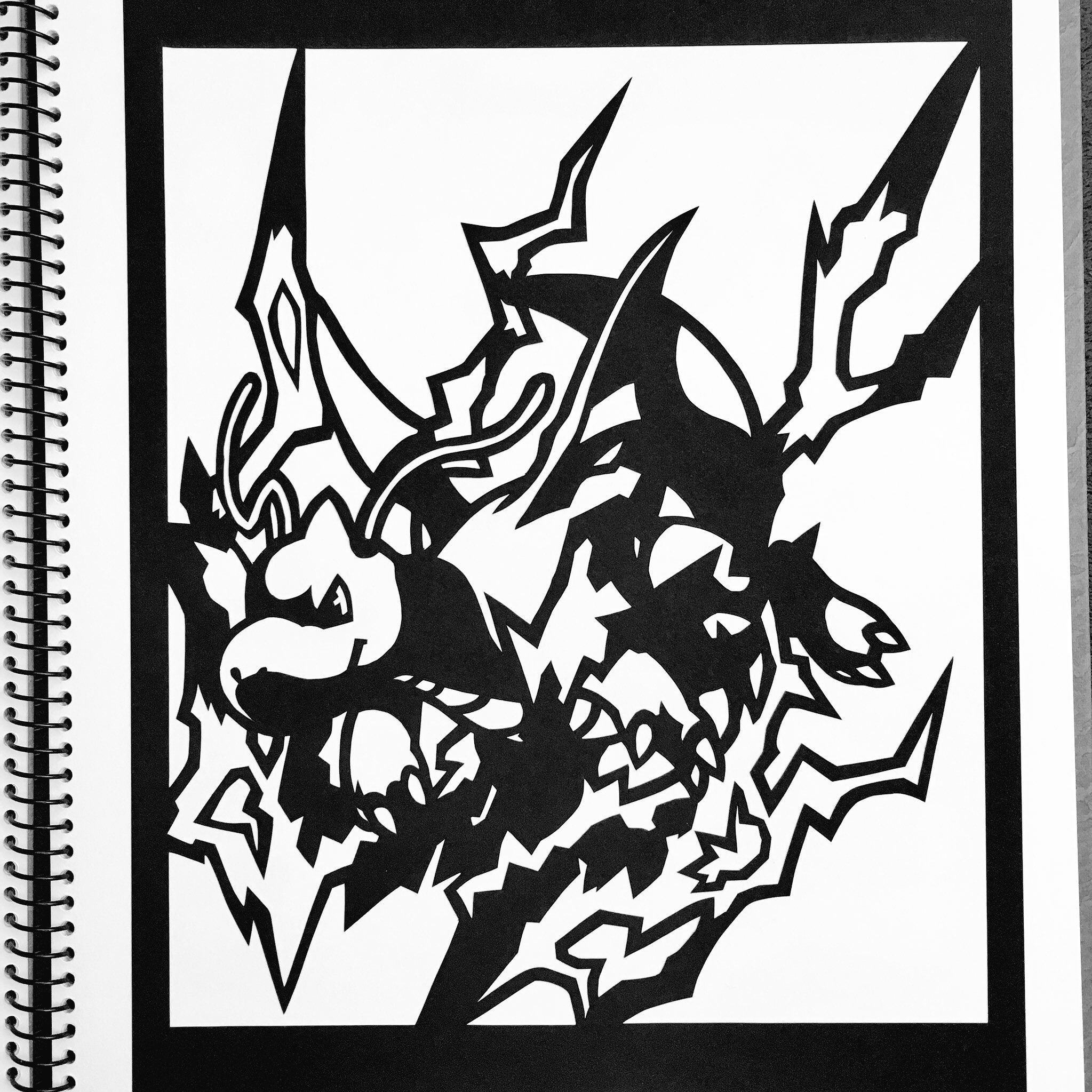 なんのポケモンかわかるかな 力作 ポケモン切り絵 Twitter