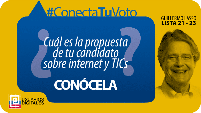 usuariosdigital's tweet photo. #ConectaTuVoto 2da VUELTA @LassoGuillermo indica que trabajará en conectividad. Conócelo: https://t.co/VSmJqvrA1N https://t.co/tfY6dliN0B
